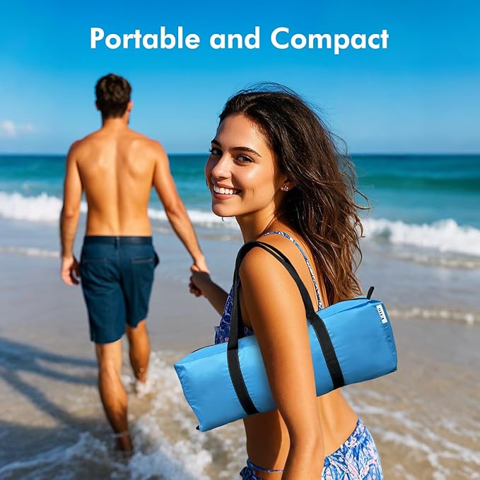 Beach Tent, Portable Sun Shelter for 2/3/4/6-8 Person with UPF 50+ UV Protection, Easy Setup Waterproof Beach Shade Canopy Cabana for Family Outdoor and Picnics, Fishing with Carrying Bag