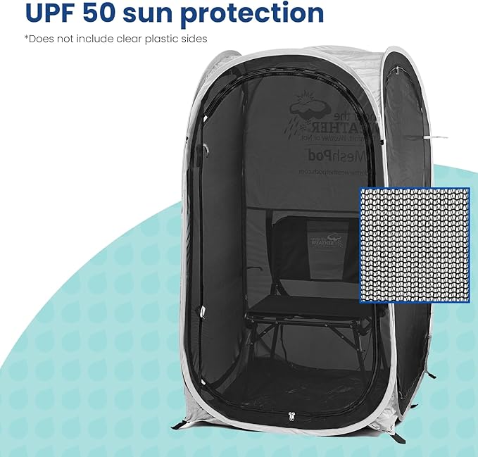 WeatherPod® The Original Shark Tank MyPod™ Mesh 1-2 Person Pop-Up Screen Pod - Keeps Out Bugs, Mosquitos, and Harmful UV Rays - UPF 50 for Maximum Protection from The Sun
