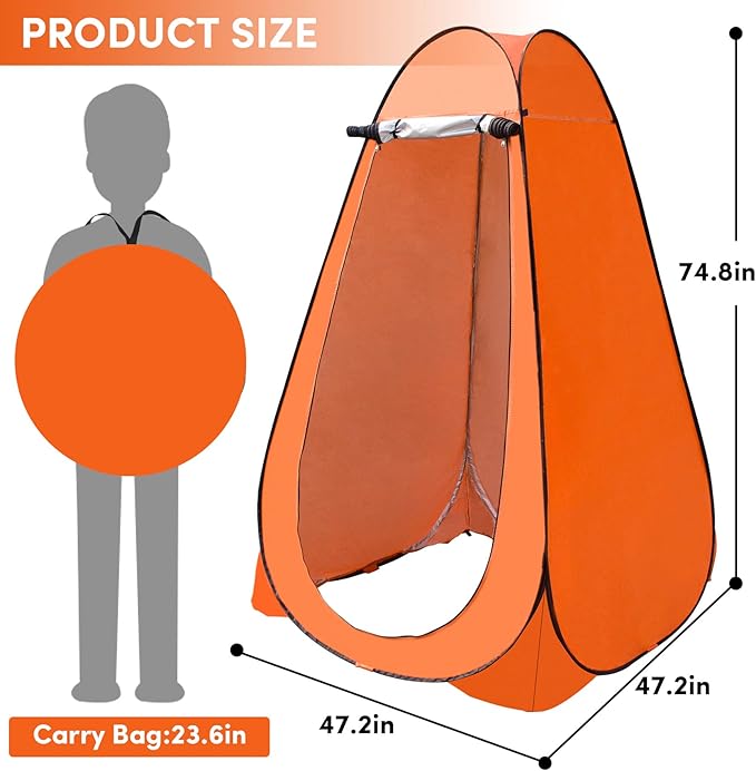 Pop Up Privacy Tent Shower Tent Changing Tent Portable Outdoor Camping Bathroom Toilet Tent Changing Dressing Room Privacy Shelters Room for Hiking and Beach Sun Shelter Picnic Fishing- Waterproof