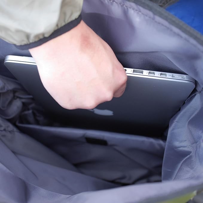 Waterproof Backpack with Laptop Sleeve | Heavy Duty Hiking, Kayak Dry Bag Backpack | Roll-Top Closure (25L Black)