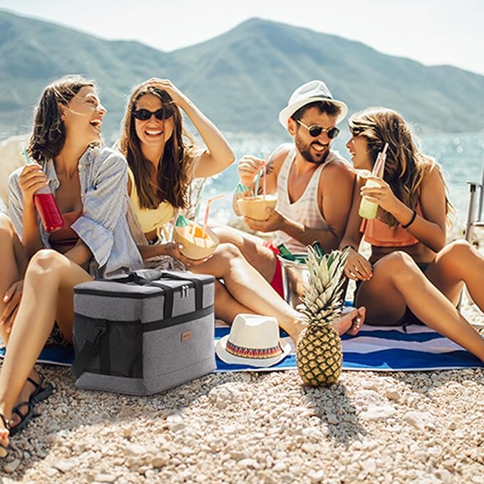 Lifewit Cooler Bag 30/50/60 Cans Collapsible and Insulated Large Lunch Bag Leakproof Soft Cooler Portable Tote for Camping/BBQ/Family Outdoor Activities