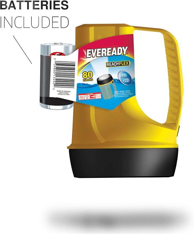 Eveready LED Floating Lantern Flashlight, Battery Powered LED Lanterns for Hurricane Supplies, Survival Kits, Camping Accessories, Power Outages, Batteries Included