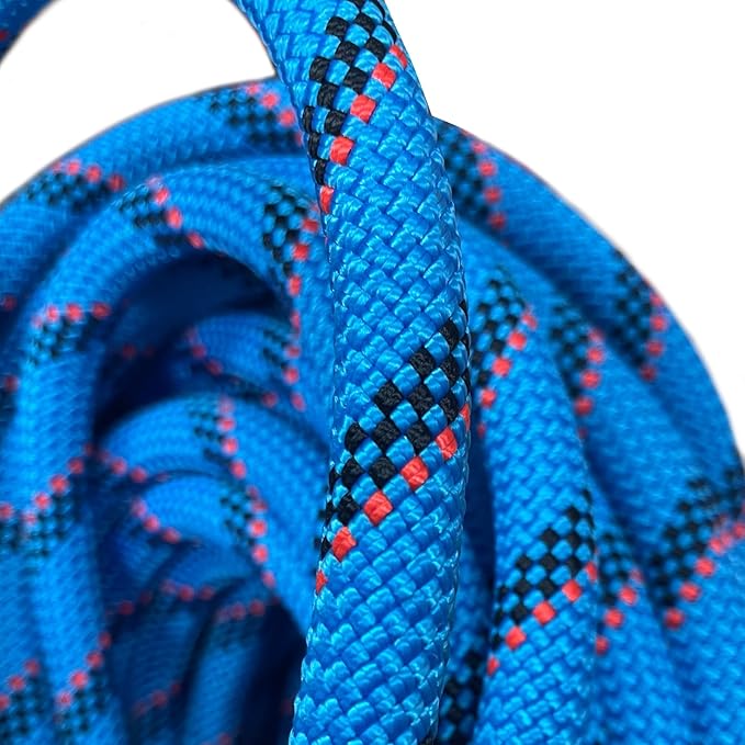 Static Climbing Rope 10.5mm UIAA Static Line Rappelling Rope Nylon Kern Mantle Rope for Escape Rope Rock Climbing, Mountain Tree Climbing, Hauling, Rescue