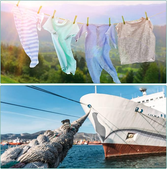 1/2 in 150 FT Braided Rope 4000 LBS Breaking Strength High Force Polyester Arborist Rope Suitable for Swing Camping Tree Work White Red