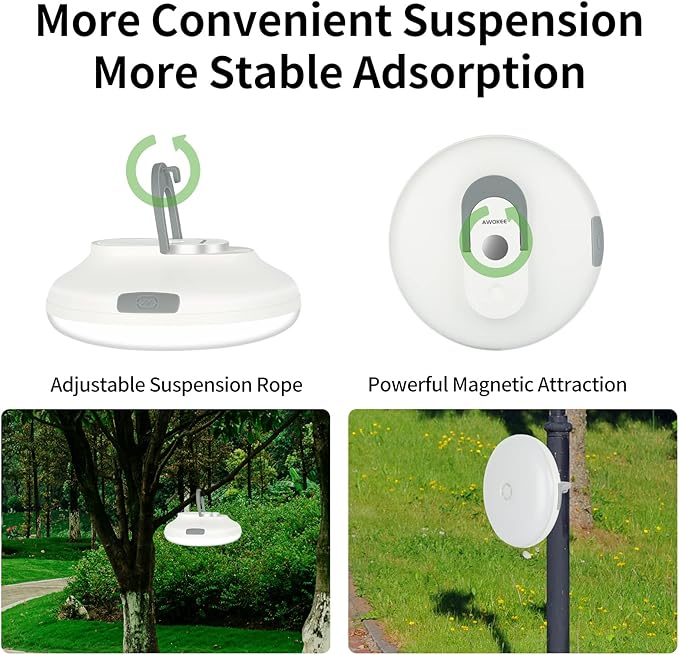 Camping Lantern LED Work Light 6500K Flashlight Portable Camping Lantern Rechargeable Light,IPX5 Waterproof,10000mAh Emergency Power Supply with Magnet(White Light)