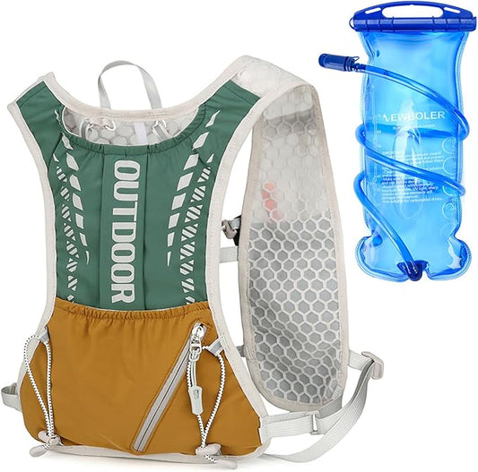5L Hydration Backpack for Women and Men - Lightweight Running Vest with 1.5L Water Bladder, Water Backpack for Hiking, Running, Biking, Cycling and Rave, Adjustable Straps