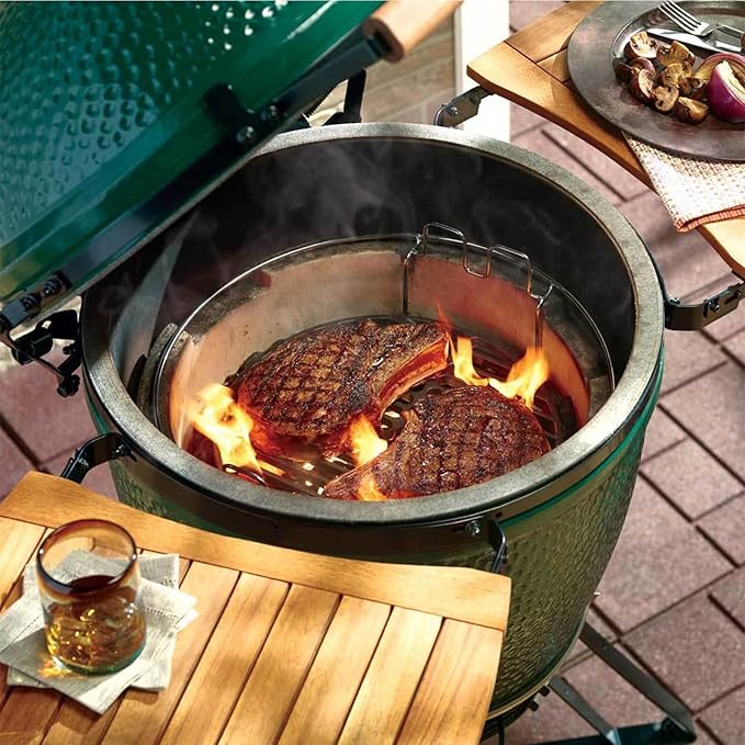 15.5" Round Cast Iron Cooking Grid for Medium Big Green Egg Accessories, Grate Grids Grate Fire Pit for BGE Grill Dome Char-Griller or Same Size Charcoal Grill