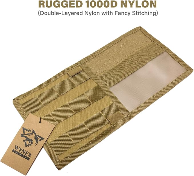 WYNEX Molle Visor Panel Organizer, Tactical Car Sun Visor Cover Molle Webbing Compatible Vehicle Visor Storage Holder Pouch