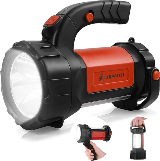 AlpsWolf Camping Lantern Rechargeable, LED Flashlight Spotlight Lantern with 800LM, 3600 Capacity Powered, Portable Bright Camping Light for Emergency, Outdoor Hiking, Power Outages