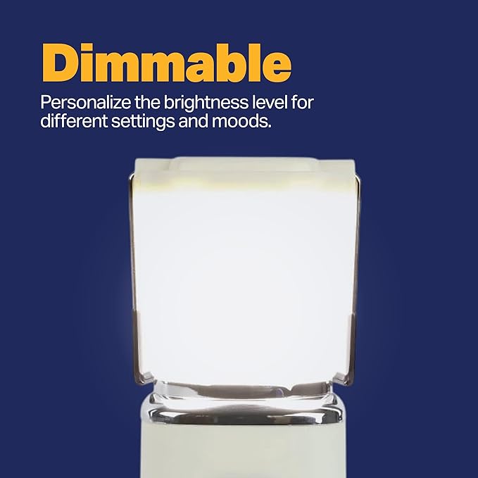 LUXPRO LP189 Mini Lantern - USB-C Rechargeable Camping Light - with 4 Color Modes - Dimmable LED Portable Lantern for Hiking & Emergency - Handy Compact Design - Beige