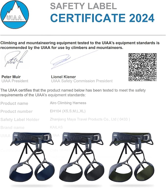 KAILAS Airo Rock Climbing Harness Men Roofing Harness Safety Belt Mountaineering Rappelling Harness Women Adjustable