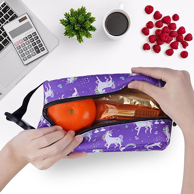 Cerbonny Small Cooler Bag Freezable Lunch Bag for Work School Travel,Small Lunch Bag,Small Insulated Bag For Kids/Adults,Freezer Lunch Bags,Mini Lunch Bag Fit For Yogurt,Suit for 3+(purple unicorn)
