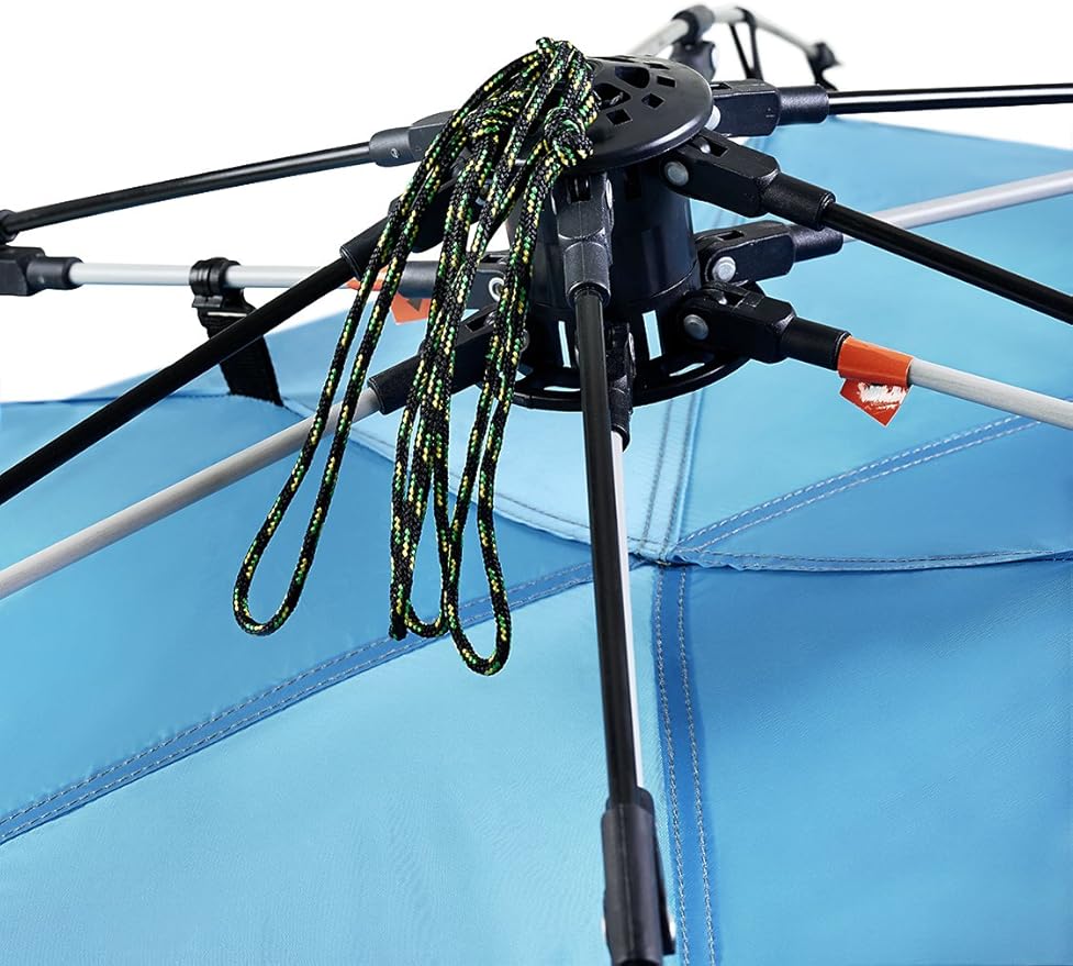 Pacific Breeze Easy Setup Beach Tent, SPF 50+ Pop Up Beach Tent Provides shelter from The Sun for 4+ People