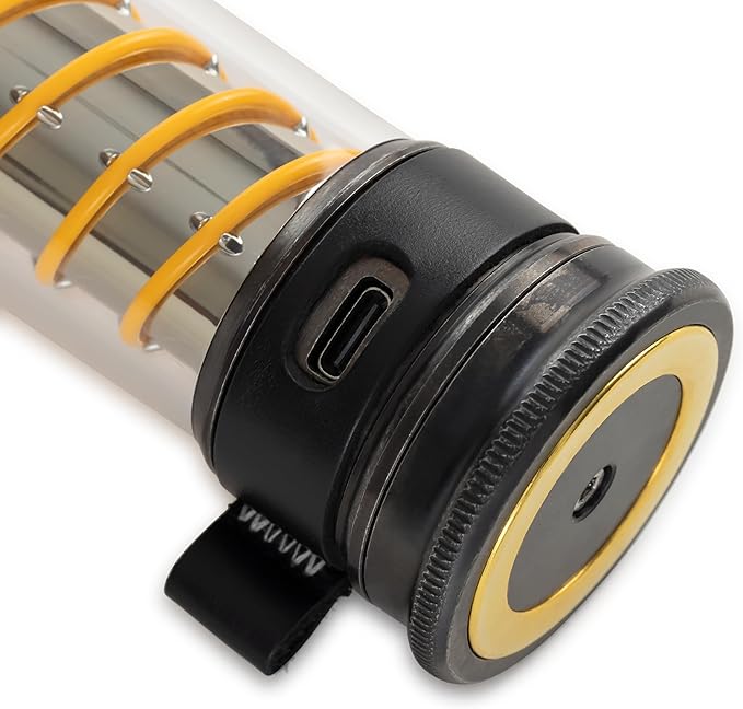 Barebones Edison Light Stick – Tumbled Steel, USB Rechargeable LED Lantern and Flashlight with 7 Modes, 40+ Hour Run Time, Camping Essentials with Magnetic Base