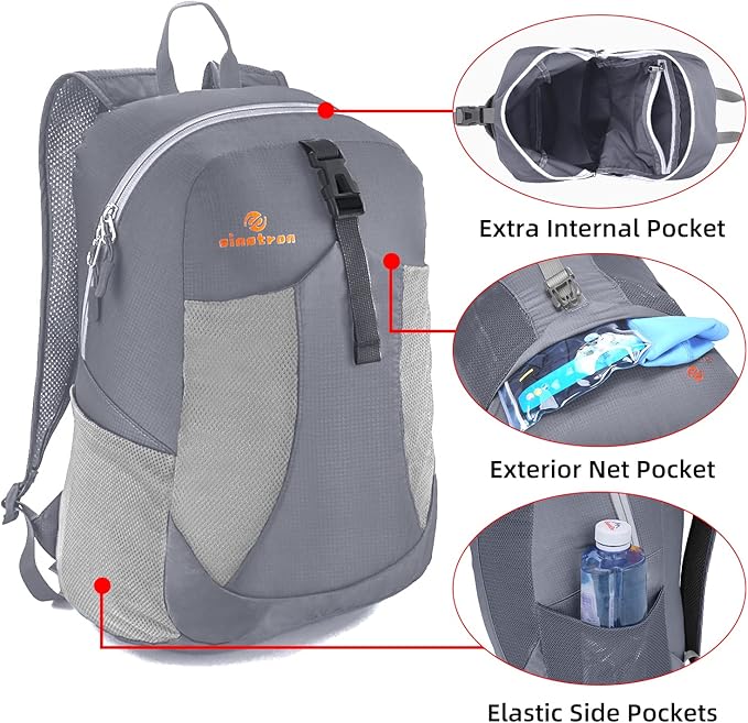 sinotron 22L Lightweight Packable Hiking Backpack, Small Hiking Backpack Day Pack for Women Men Travel Camping Vacation