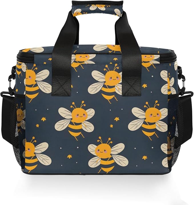Cooler Bag Insulated Picnic Bag Large Lunch Box Reusable Tote Bag Soft Sided Portable Beach Cooler Grocery Camping