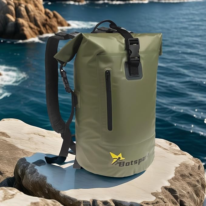 Waterproof Dry Bag Backpack - Lightweight Hiking Pack with Zippered Pocket for Camping, Kayaking, Travel, Hiking, Fishing, Outdoor Enthusiasts（25L）