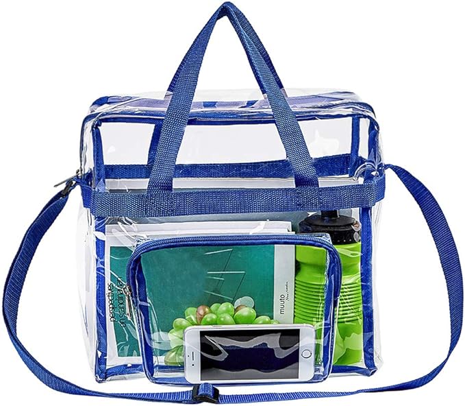 Clear Bag Stadium Approved,Stadium Security Travel & Gym Clear Tote Bags,12"x 6"x12"
