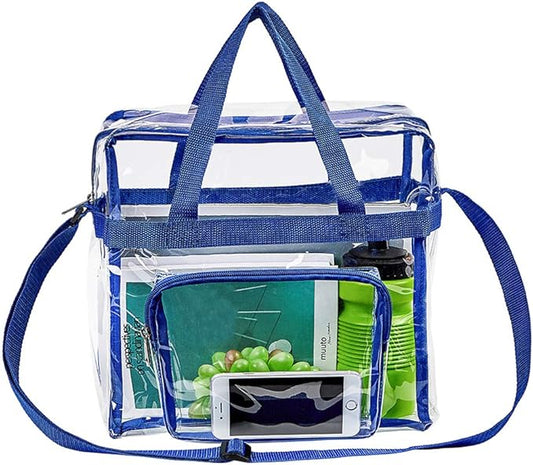 Clear Bag Stadium Approved,Stadium Security Travel & Gym Clear Tote Bags,12"x 6"x12"
