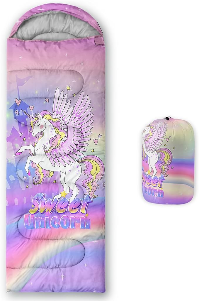 QOOMO Camping Sleeping Bags,3 Season Warm & Cool Weather,Lightweight,Waterproof Sleeping Bags for Adults & Kids,Traveling,and Outdoors,Camping Gear Equipment