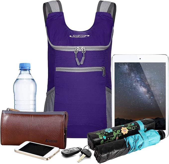 G4Free Lightweight Packable Hiking Backpack for Men Women Small Hiking Daypacks Foldable Shoulder Pack Casual Outdoor Bag 11L