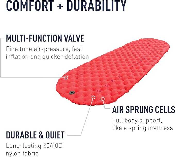 Sea to Summit Ultralight Insulated Backpacking Sleeping Pad, Women's Large (72 x 25 x 2 inches)