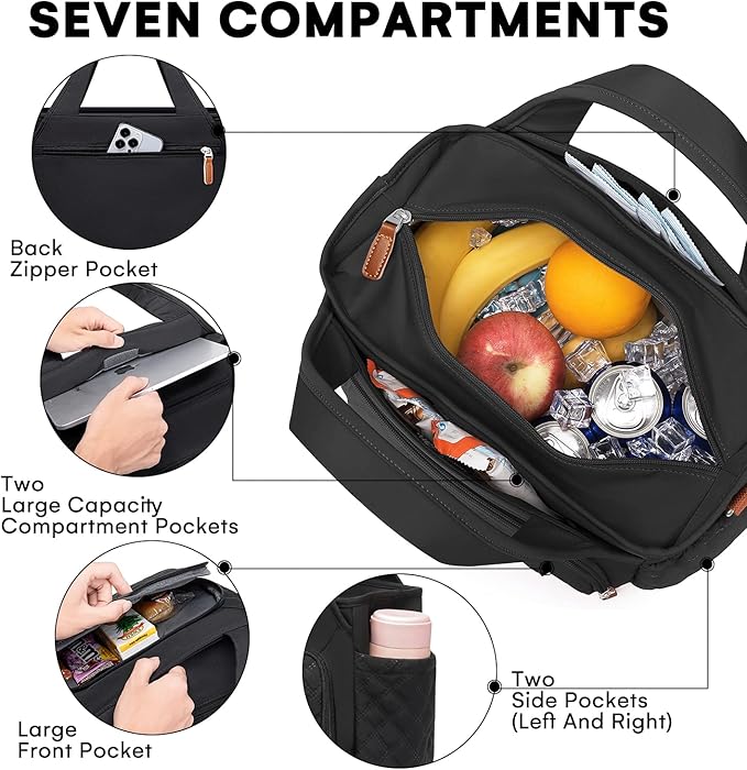 Artelaris Lunch Bag for Women, Insulated Lunch Box for Work,Large Leakproof Cooler lunch bag,Women's Lunch Tote Bag