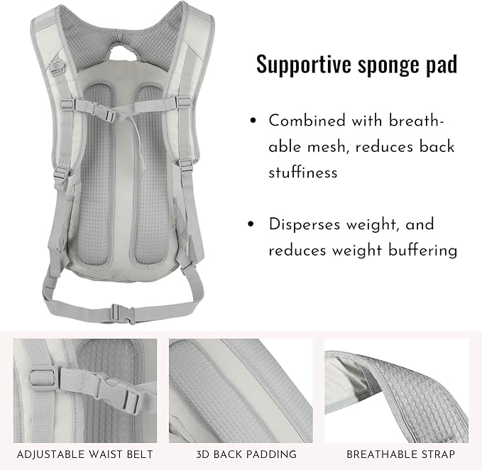 Zavothy 18L Hydration Backpack with 3L Water Bladder – Waterproof Hiking Pack with Insulated Bladder Compartment, Hidden Helmet Holder & Rain Cover – for Running, Cycling, and Camping