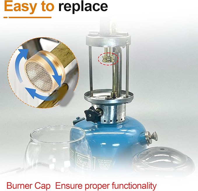 Burner Cap and Screen for Coleman Lanterns Replacement Parts,2423231 Camping Lantern Accessories Compatible with Coleman Lantern 639.236.237.249