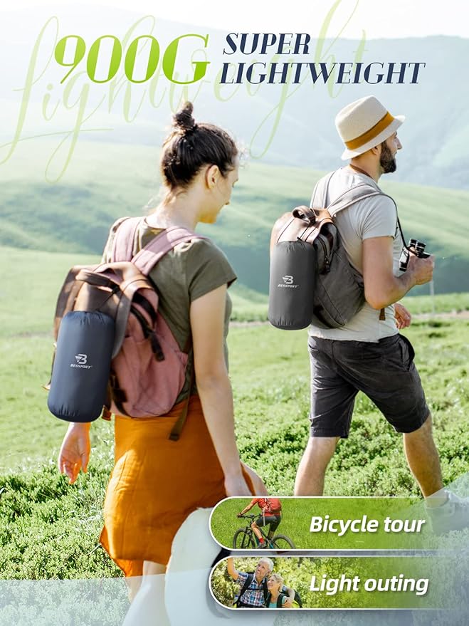 Bessport Lightweight Sleeping Bag, Ultralight Backpacking Sleeping Bag, 3 Season Waterproof for Adults Kids, Outdoor, Hiking, Camping