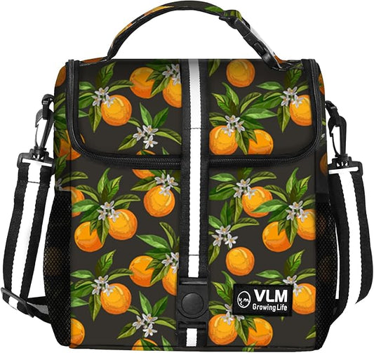 VLM Lunch Box for Women, Insulated Lunch Bag Women with Adjustable Shoulder Strap, Cute Lunch Tote Bag for Work,Picnic,Camping
