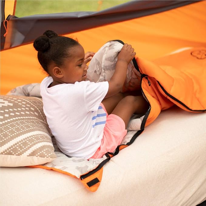 CORE 50 Degree Youth Sleeping Bag | Lightweight & Compact for Boys & Girls | Perfect for Indoor or Outdoor Use, Camping, Backpacking, Hiking, & Sleepovers | Ideal for Warm & Cooler 3 Season Weather