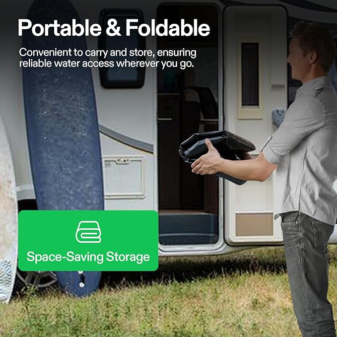 VIVOSUN 540 L/143 Gal Water Bladder, Foldable and Portable Water Storage Bag for RV, Camping, Garden Watering, Agricultural Irrigation, Drought Prevention, Firefighting