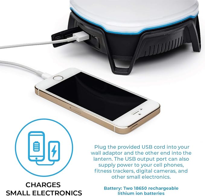 CORE 1250 Lumen Rechargeable Bluetooth Speaker Lantern with USB Output, Charges Phones