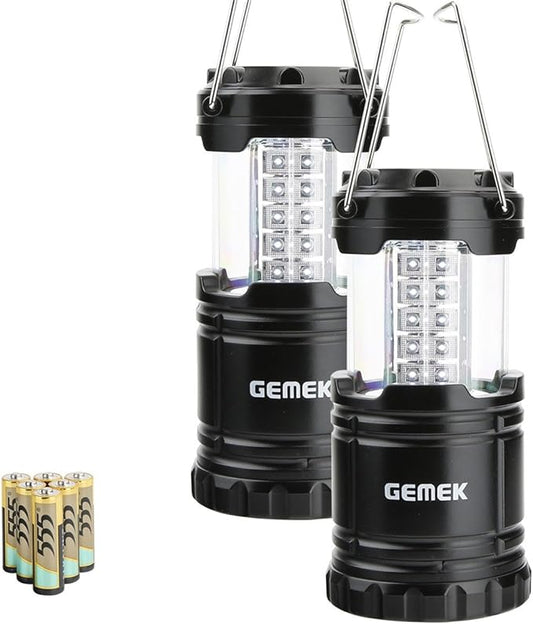 GEMEK Lantern Camping Essentials Lights, Tent Lights for Emergency, Survival Gear and Supplies for Hurricane, Led Flashlight for Power Outages, Battery Operated Lamp