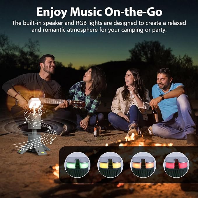 Yoobao Camping Lantern Rechargeable 14000mAh Battery Operated, Outdoor Telescopic Camping Tent Lights, 5 Light Modes, Magnetic Base, LED Flashlight Camping Essentials for Camping, Hiking, Emergency