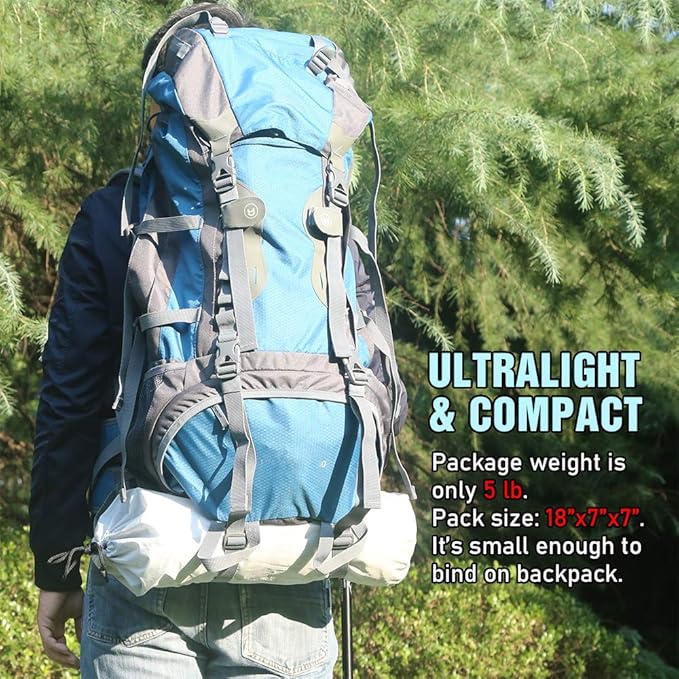 4 Persons 5lb Lightweight Tipi Hot Tents with Stove Jack, 7'3" Standing Room, Teepee Tent for Hunting Family Team Backpacking Camping Hiking