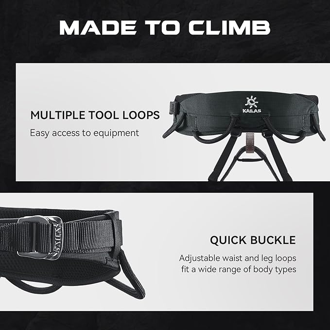 KAILAS Airo Rock Climbing Harness Men Mountaineering Tree Ice Climbing Women Half Body Safety Belt Rappelling