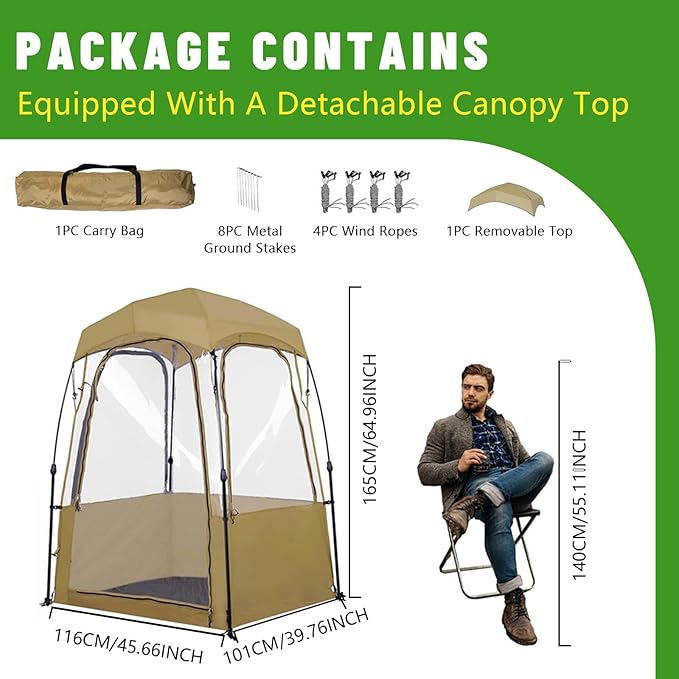 Pop Up Tent, Clear Outdoor Tents Sports Fishing, Rainproof and Windproof Beach Camping, Lightweight and Sturdy, Easy Set Up, UPF 50+ Portable Folding 39" x 64"