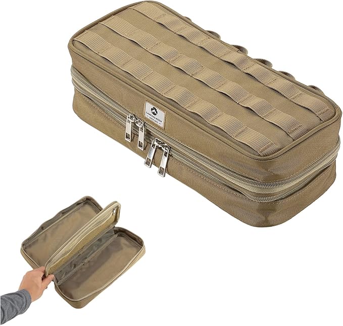 CAMPINGMOON Storage Box for Camping Outdoor Hammer Lantern Coyote BG-30