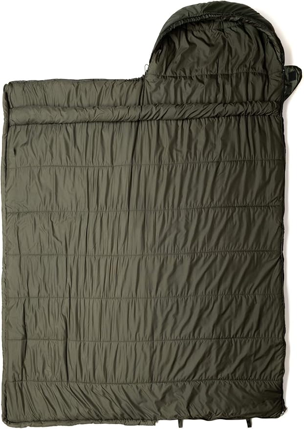 Snugpak Basecamp Ops Navigator Sleeping Bag with Compression Stuff Sack, Left Hand Zip, Olive
