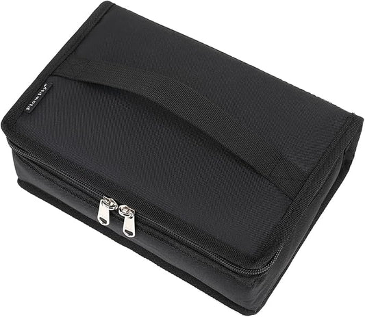 FlowFly Small Insulated Lunch box Portable Soft Bag Mini Cooler Thermal Meal Tote Kit with Handle for Work & School, Black