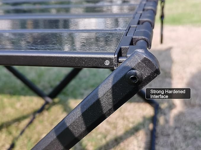 Portable Collapsible Table 3Tier Storage Racks Dual Purpose Folding Lightweight Aluminum Roll Up Large 3ft for Indoor Outdoor Picnic Backyard Camp Kitchen