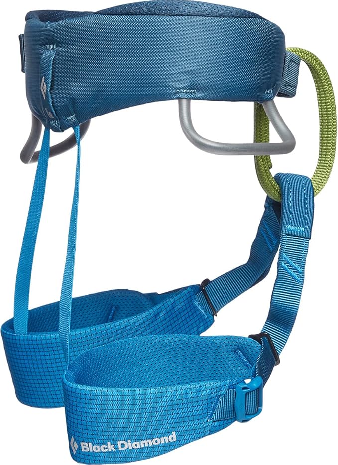 BLACK DIAMOND Kids Momentum Climbing Harness, Kingfisher, One Size, Fits Most Children Between 35-80 lbs