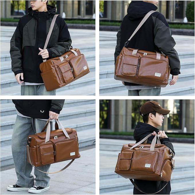 Small Gym Bag for Women, Travel Duffle Bag Carry On Weekender Bag with Shoe Compartment