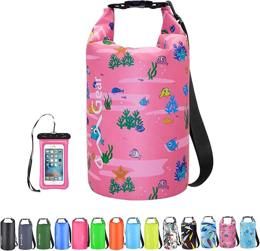 OMGear Waterproof Dry Bag Backpack Phone Pouch 40L/30L/20L/10L/5L Floating Dry Sack for Kayaking Boating Outdoors Activities