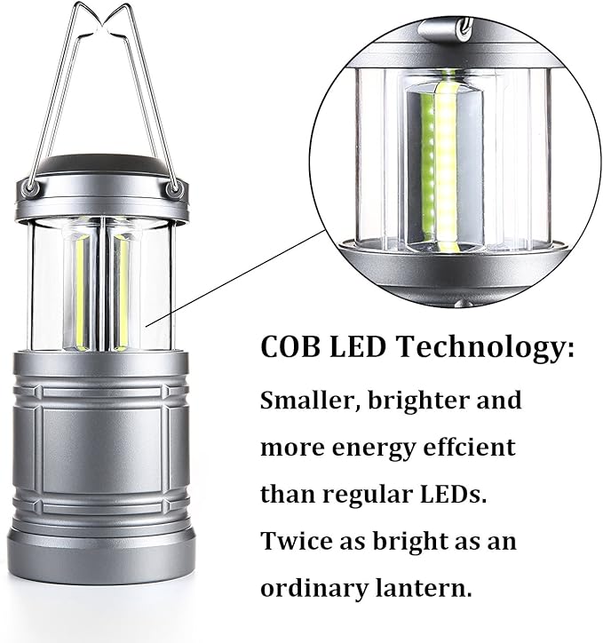 2 Pack LED Camping Lantern - 500 Lumens ,Collapsible LED Lanterns for Hurricane, Emergency,Storms, Outage