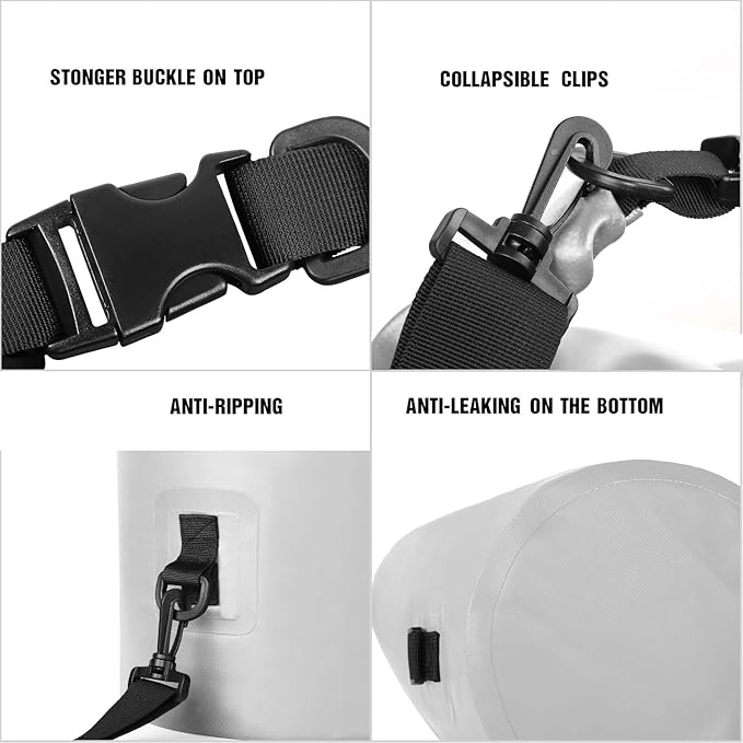 Unigear Dry Bag Waterproof, 2L/5L/10L/20L/30L/40L Floating and Lightweight Bags for Kayaking, Boating, Fishing, Swimming and Camping with Waterproof Phone Case