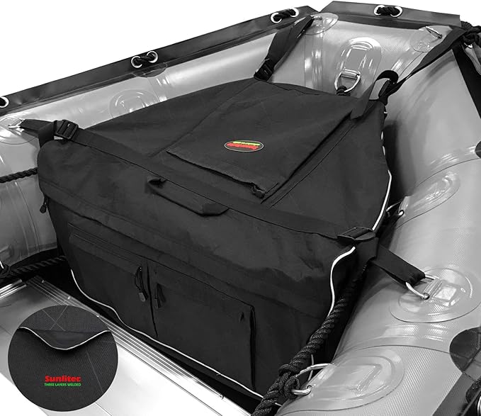 Seamax Sunlitec Front Accessory Storage Bow Bag for Inflatable Boat, with Reflective Line