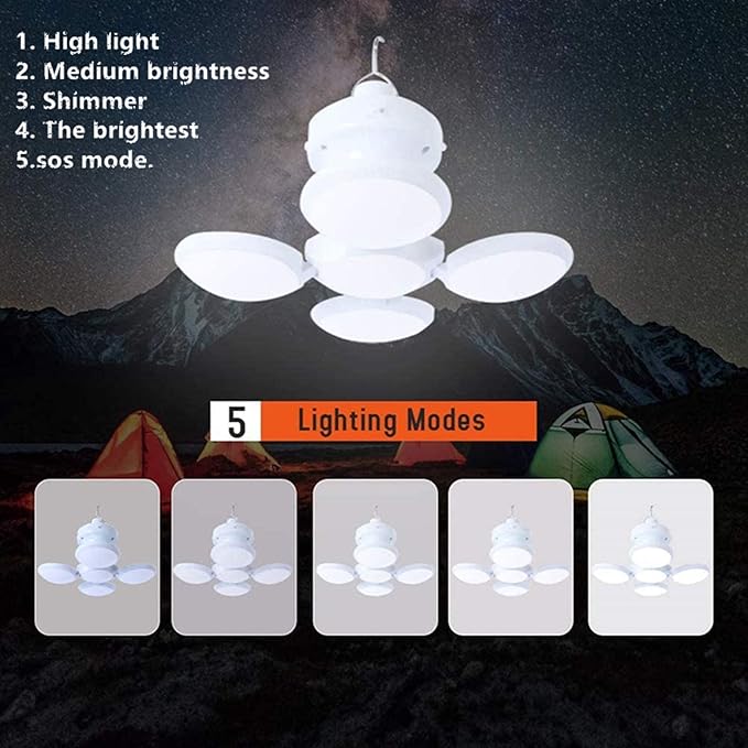 WLHONG 2029 2 Pack Solar LED Camping Lantern with USB Rechargeable Battery and Hook, Portable Emergency Hurricane Camp Lamp Light for Outdoor Tent Barn Patio Home Indoor Power Outages (2Pack)